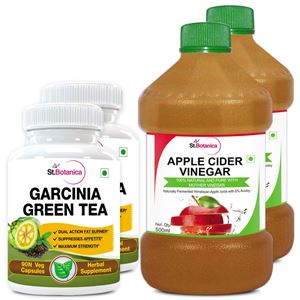 Picture of StBotanica Garcinia Green Tea 500mg Extract + Apple Cider Vinegar (2+2 Bottles)