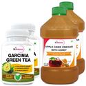 Picture of StBotanica Garcinia Green Tea 500mg Extract + Apple Cider Vinegar With Honey (2+2 Bottles)