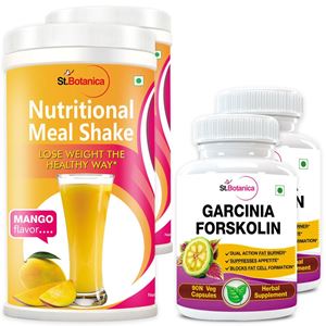 Picture of StBotanica Garcinia Forskolin 500mg Extract + Nutritional Meal Replacement Shake (2+2 Bottles)