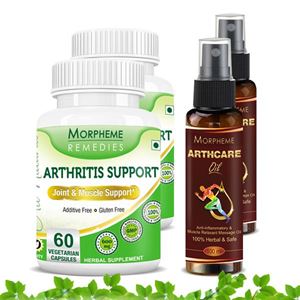 Picture of Morpheme Arthcare Oil Spray (100 ml) + Arthritis Support (4 Bottles)
