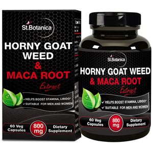 Picture of StBotanica Horny Goat Weed + Maca Root Extract - 800mg - 60 Veg Caps