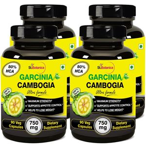 Picture of StBotanica Garcinia Cambogia Ultra Formula - 80% HCA 750mg Extract - 90 Veg Caps - Buy 2 Get 2 Free