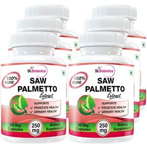 Picture of StBotanica Saw Palmetto - 250mg Extract - 60 Veg Caps - Buy 3 Get 3 Free + Extra 30% Off