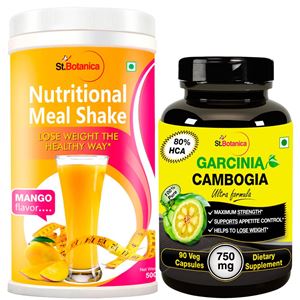 Picture of StBotanica Nutritional Meal Shake - Mango + Garcinia Cambogia Ultra 80% HCA 750mg 90 Caps 