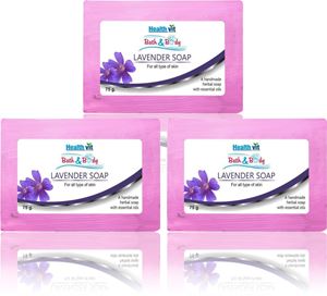 Picture of Healthvit Bath & Body Lavender Soap 75g - Pack of  3