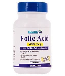 Picture of Healthvit Folic Acid 400 Mcg 60 Tablets
