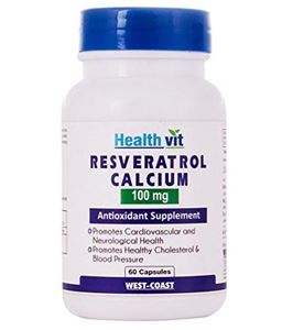 Picture of Healthvit Resveratrol 100mg Calcium 60 Capsules