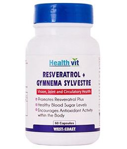Picture of Healthvit Resveratrol Plus With Gymnema Sylvestre 60 Capsules