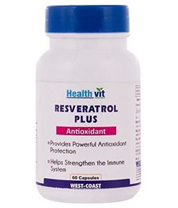 Picture of Healthvit Resveratrol Plus  with Green Tea, Grape Seed Complex 60 Capsules