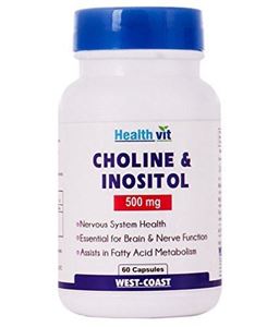 Picture of Healthvit Choline & Inositol 500 Mg 60 Capsules