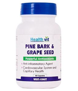 Picture of Healthvit Pine Bark Extract With Grape Seed Extract 60 Capsules