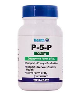 Picture of Healthvit  P-5-P 50 Mg Coenzyme Form Of B6 - 60 Capsules