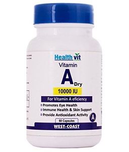 Picture of Healthvit Vitamin A Dry 10000 IU 60 Capsules