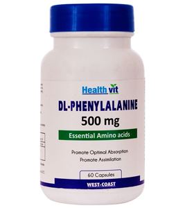 Picture of Healthvit DL-Phenylalanine 500 mg 60 Capsules