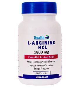 Picture of Healthvit L-Arginine HCL 1800 mg 60 Capsules