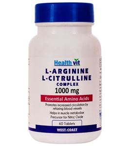 Picture of Healthvit  L-Arginine L-Citrulline Complex 1000 mg 60 Tablets