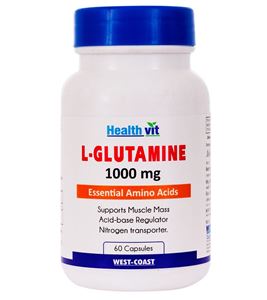 Picture of Healthvit L-Glutamine 1000 mg 60 Capsules