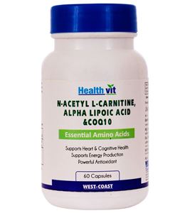 Picture of Healthvit N-Acetyl L-Carnitine, Alpha Lipoic Acid & CoQ10