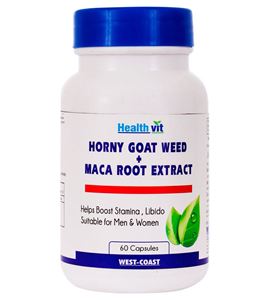 Picture of Healthvit Horny Goat Weed + Maca Root Extract 800mg 60 Capsules