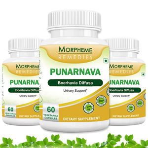 Picture of Morpheme Punarnava (Boerhavia Diffusa) 500mg Extract 60 Veg Caps - 3 Bottles