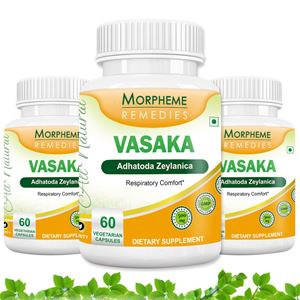 Picture of Morpheme Vasaka Caps500mg Extract 60 Veg Caps - 3 Bottles