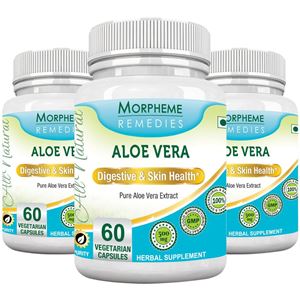Picture of Morpheme Aloe Vera 500mg Extract 60 Veg Caps - 3 Bottles