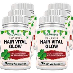 Picture of Morpheme Hair Vital Glow 500mg Extract 60 Veg Caps - 6 Bottles