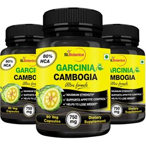 Picture of StBotanica Garcinia Cambogia Ultra Formula - 80% HCA 750mg Extract - 90 Veg Caps - Pack of 3