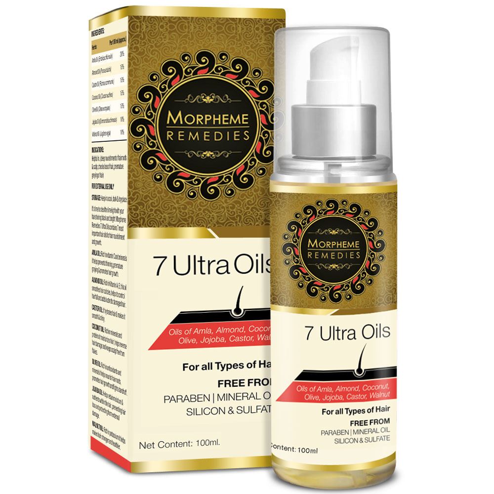 Morpheme 7 Ultra Hair Oil 100 Ml Almond Castor Jojoba