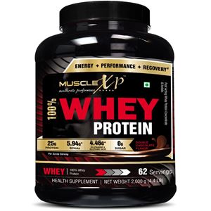Picture of MuscleXP 100% Whey Protein - 2Kg (4.4 lbs), Double Rich Chocolate - The New Whey Standards