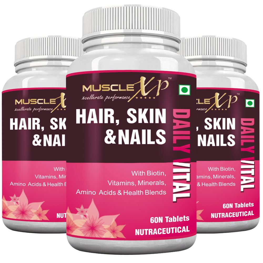 MuscleXP Hair Skin Nails Complete MultiVitamin With Biotin 60