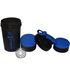 Picture of MuscleXP AdvancedStak Protein Shaker for Professionals (Black & Blue) with Steel Ball - Design 6