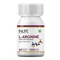 Picture of INLIFE L-Arginine 1000mg (60 Vegetarian Capsules) Serving, Nitric Oxide Precursor