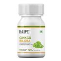 Picture of INLIFE Gingko Biloba Extract 120mg (60 Vegetarian Capsules) for Healthy Brain Function