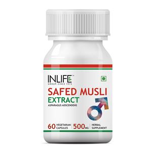 Picture of INLIFE Safe Musli Extract, 500mg (60 Vegetarian Capsules) For Strength and Stamina