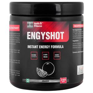 Picture of Healthvit Fitness Engyshot Instant Energy Drink 340gm Powder (Orange Flavour)